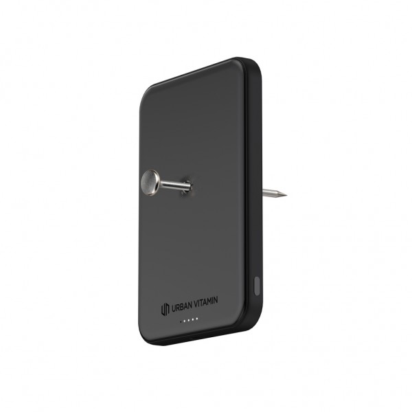 Urban Vitamin Pomona 5000mAh Qi2.2 25W magnetische Powerbank, schwarz