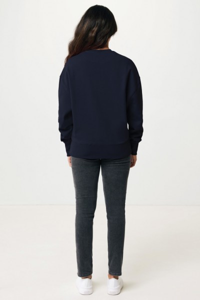 IQONIQ Kruger Relax-Rundhals-Sweater aus recycelt. Baumwolle, navy blau M