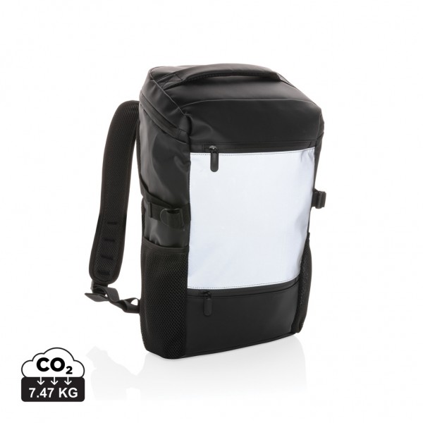 PU-Easy-Access High-Visibility 15.6` Laptop-Rucksack, schwarz