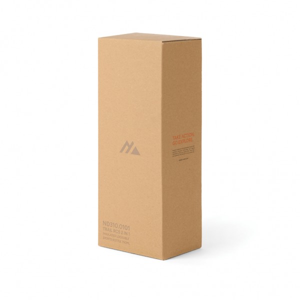 Nordic Drift Trail isolierte verschließbare RCS Sportflasche, schwarz