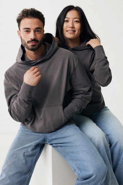 IQONIQ Yoho Relax-Hoodie aus recycelter Baumwolle, anthrazit XS