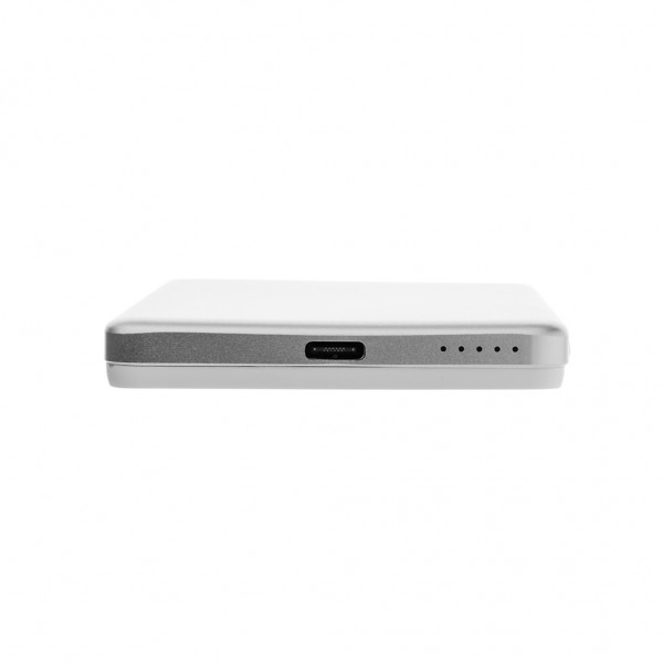 Orion 5.000mAh 5W magnetische Powerbank aus RCS rec. Alu, silber