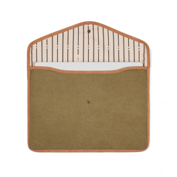 VINGA Bosler 16` Laptop-Tasche aus GRS recyceltem Canvas, grün