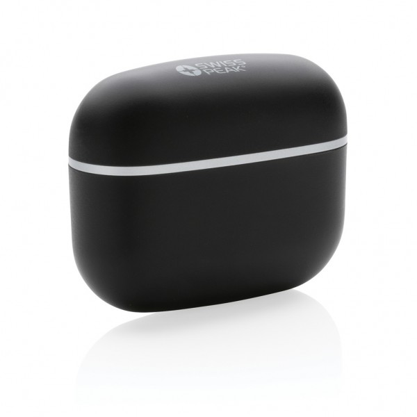 Swiss Peak TWS Ohrhörer 2.0 aus RCS recyceltem Kunststoff, schwarz