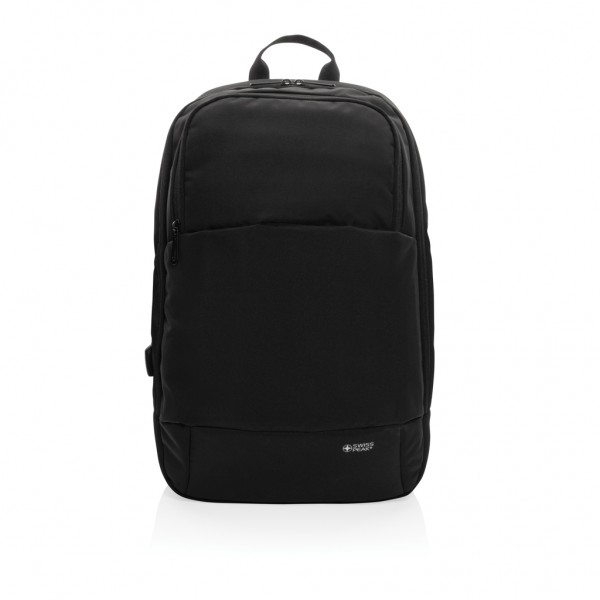 Swiss Peak AWARE™ moderner 15,6` Laptop-Rucksack, schwarz