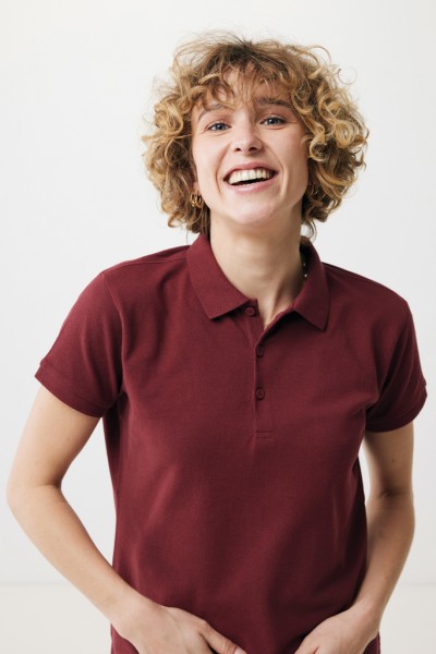 IQONIQ Yosemite Damen Piqué-Poloshirt aus rec. Baumwolle, burgunderrot XXL