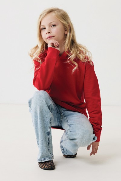IQONIQ Yengo KidsHoodie mit Seitentaschen aus rec. Baumwolle, rot 34