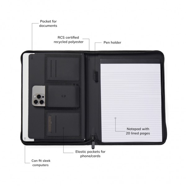 VINGA Baltimore RCS A4 Portfolio, schwarz