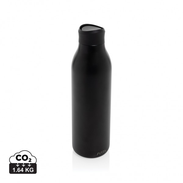Avira Alok 360 Klick-Wasserflasche aus RCS rec. Stahl, 600ml, schwarz