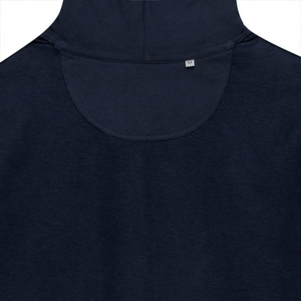 IQONIQ Abisko Zip-Kapuzenpullover aus recycelter Baumwolle, navy blau XXL