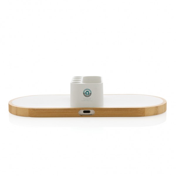 Ontario 10W Dual Charger aus Bambus & RCS rPlastik, weiß