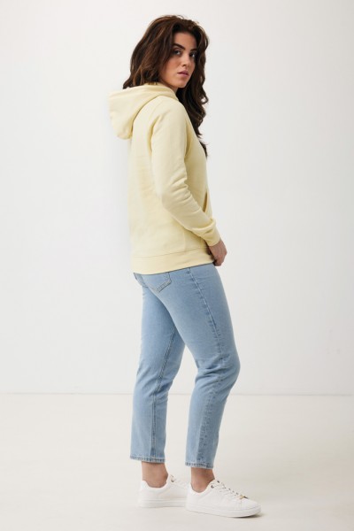 IQONIQ Rila Lightweight Hoodie aus recycelter Baumwolle, cream yellow S