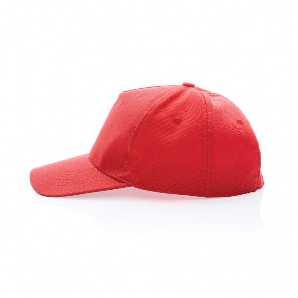 Impact 5 Panel Kappe aus 280gr rCotton mit AWARE™ Tracer, luscious red