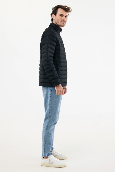 IQONIQ Maiko Herren Steppjacke aus recyceltem Polyester, schwarz 5XL