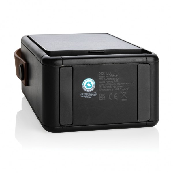 Skywave 12W Solar-Lautsprecher aus RCS recyceltem Kunststoff, schwarz