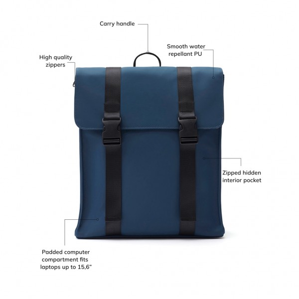 VINGA Baltimore Rucksack, navy blau