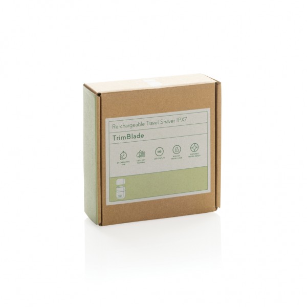 TrimBlade wiederaufladbarer IPX7 Reise-Rasierer, schwarz