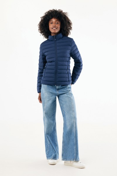 IQONIQ Maiko Damen Steppjacke aus recyceltem Polyester, navy blau XXS