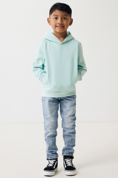 IQONIQ Yengo KidsHoodie mit Seitentaschen aus rec. Baumwolle, crushed mint 78