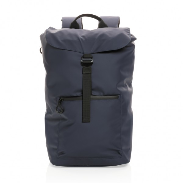 Impact AWARE™ RPET wasserabweisender 15.6` Laptop-Rucksack, navy blau