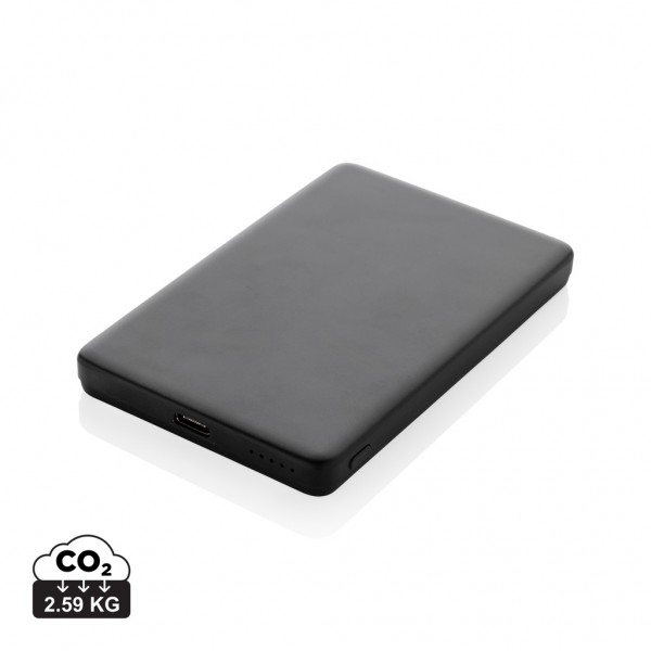 Orion 5.000mAh 5W magnetische Powerbank aus RCS rec. Alu, schwarz