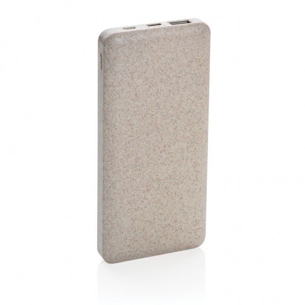 10.000 mAh Weizenstroh Powerbank, khaki