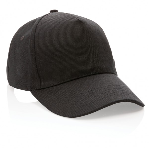 Impact 5 Panel Kappe aus 280gr rCotton mit AWARE™ Tracer, schwarz