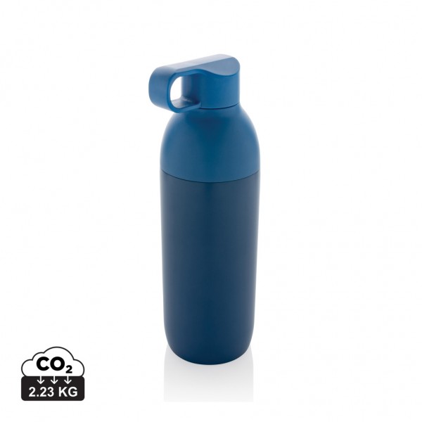 Flow Vakuumflasche aus RCS recyceltem Stainless-Steel, blau
