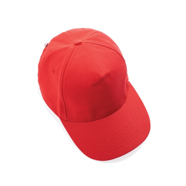 Impact 5 Panel Kappe aus 280gr rCotton mit AWARE™ Tracer, luscious red