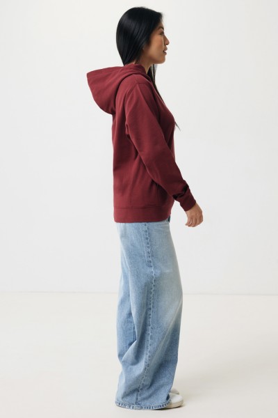 IQONIQ Yengo Hoodie mit Seitentaschen aus rec. Baumwolle, burgunderrot XXXL
