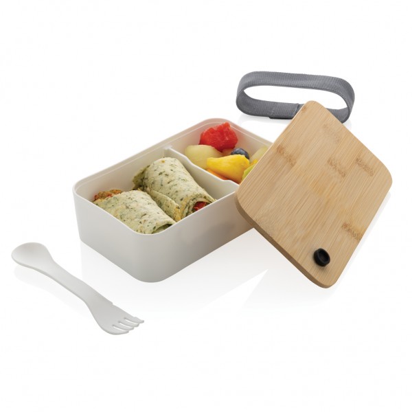 RCS RPP Lunchbox mit Bambusdeckel, weiß