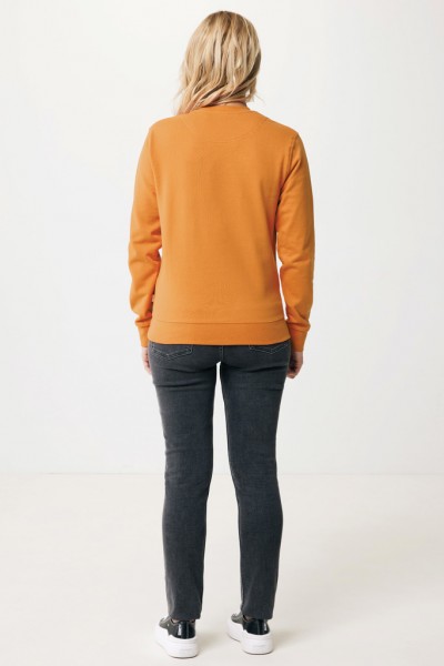 IQONIQ Zion Rundhals-Sweater aus recycelter Baumwolle, sundial orange S