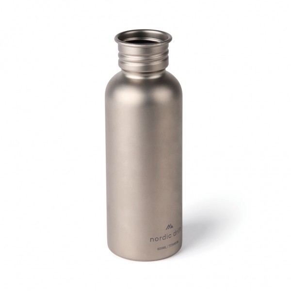 Nordic Drift Trail Ultraleichte Titan-Wasserflasche 600ml, silber