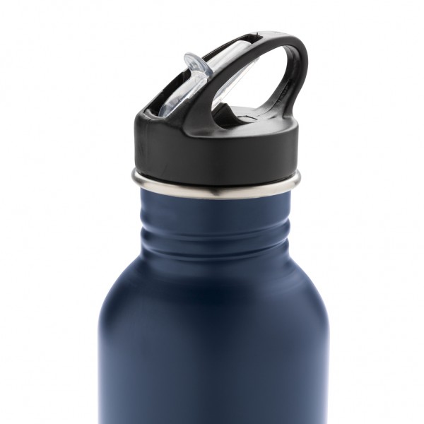 Deluxe Sportflasche aus Edelstahl, navy blau