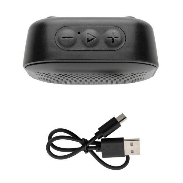 Soundbox 3W Lautsprecher aus RCS recyceltem Kunststoff, schwarz