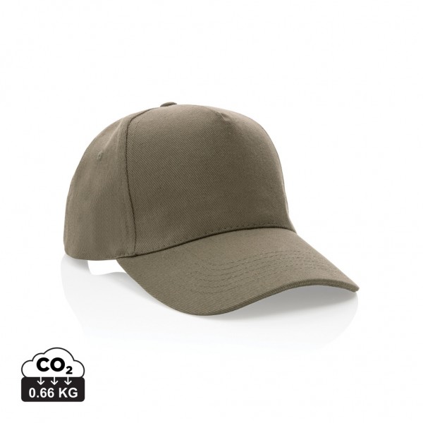 Impact 5 Panel Kappe aus 280gr rCotton mit AWARE™ Tracer, grün