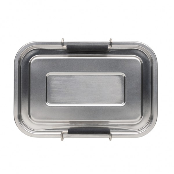 Auslaufsichere Lunchbox aus RCS recyceltem Stainless Steel, silber