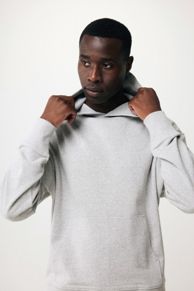 IQONIQ Yoho Relax-Hoodie aus recycelter Baumwolle, heather grey XXL