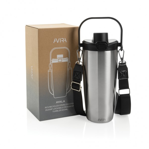 Avira Ayala Crossbody Duosip Becher aus RCS rec. Stahl, silber