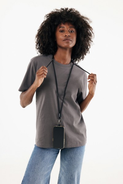 CarryLoop verstellbares Handyband aus RCS rec. PET, schwarz