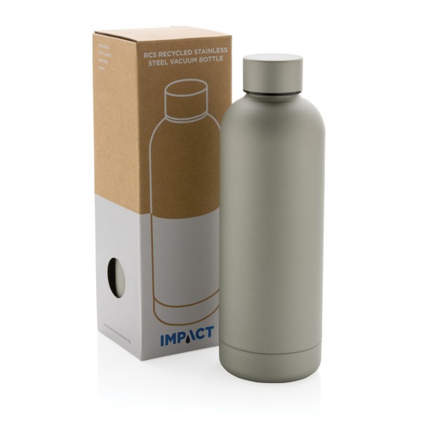 Impact Vakuumflasche aus RCS recyceltem Stainless-Steel, silber