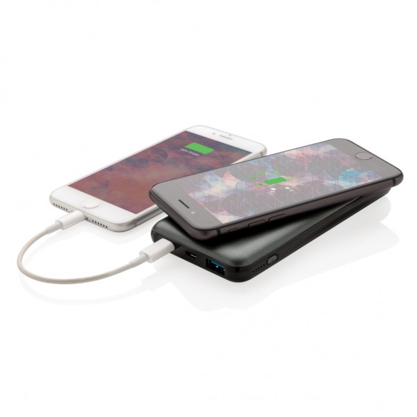 10.000 mAh FastCharging 10W Wireless Powerbank mit PD, grau