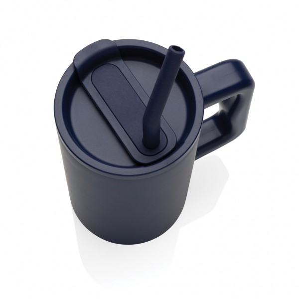 Cube Becher aus RCS recyceltem Stahl 800ml, navy blau