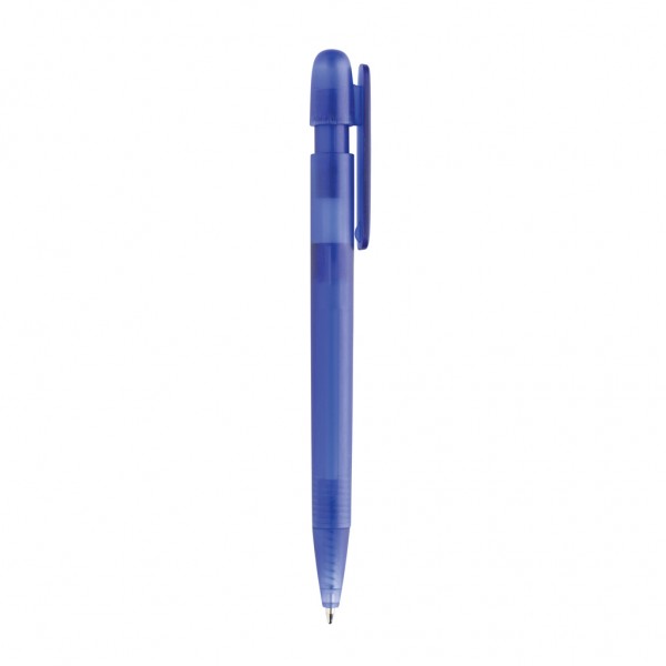 Devin transparenter Stift aus GRS zertifiziertem rABS, blau