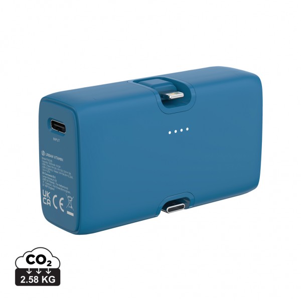 Urban Vitamin Los Angeles 20W Powerbank aus RCS rec. Plastik, blau