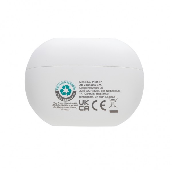 Prolink Hybrid-Kopfhörer ANC/ENC aus RCS rec. Kunststoff, weiß