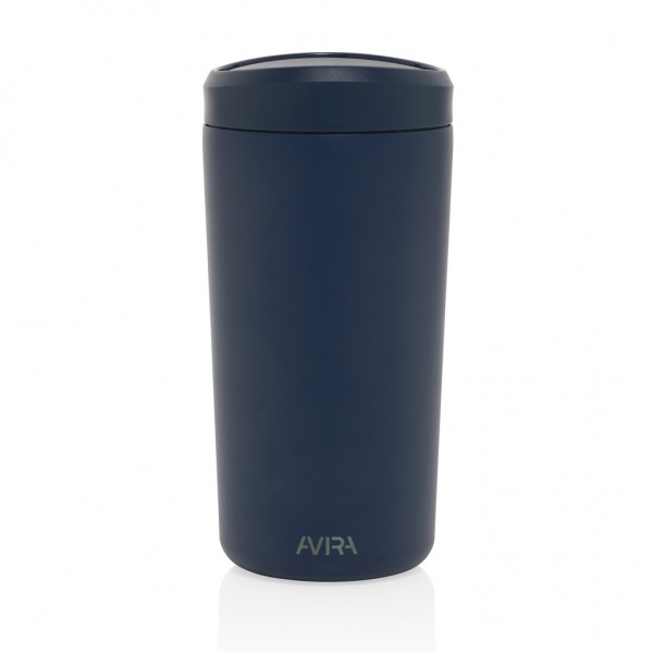 Avira Alix Klickbecher aus RCS rec. Stahl 400ml, navy blau