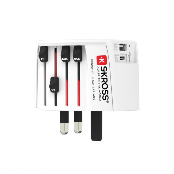 SKROSS MUV USB ( 1 USB-C 1 USB-A), weiß