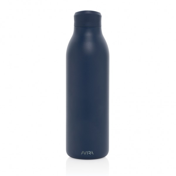 Avira Alok 360 Klick-Wasserflasche aus RCS rec. Stahl, 600ml, navy blau