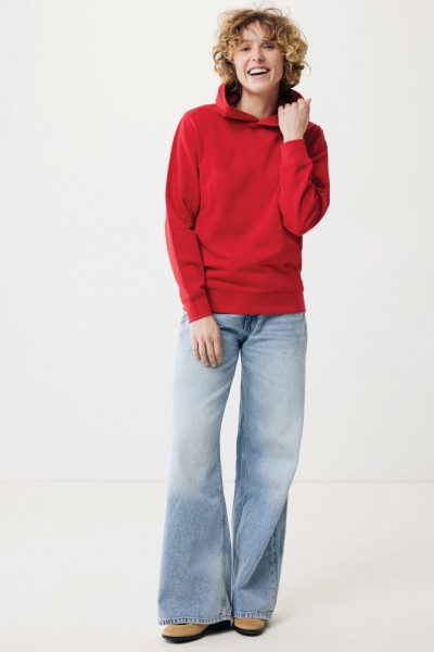 IQONIQ Yengo Hoodie mit Seitentaschen aus rec. Baumwolle, rot XXS